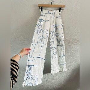 Trousers Posaposa Santorini Outline Embroidered Pants